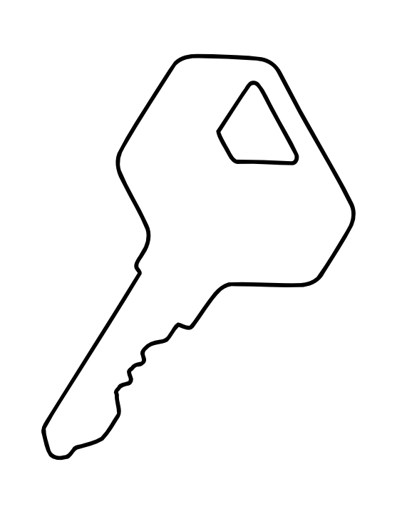 clipart key outline