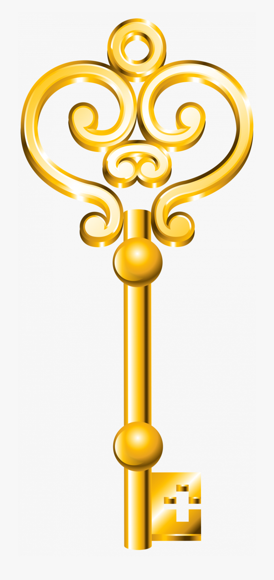 keys clipart gold key