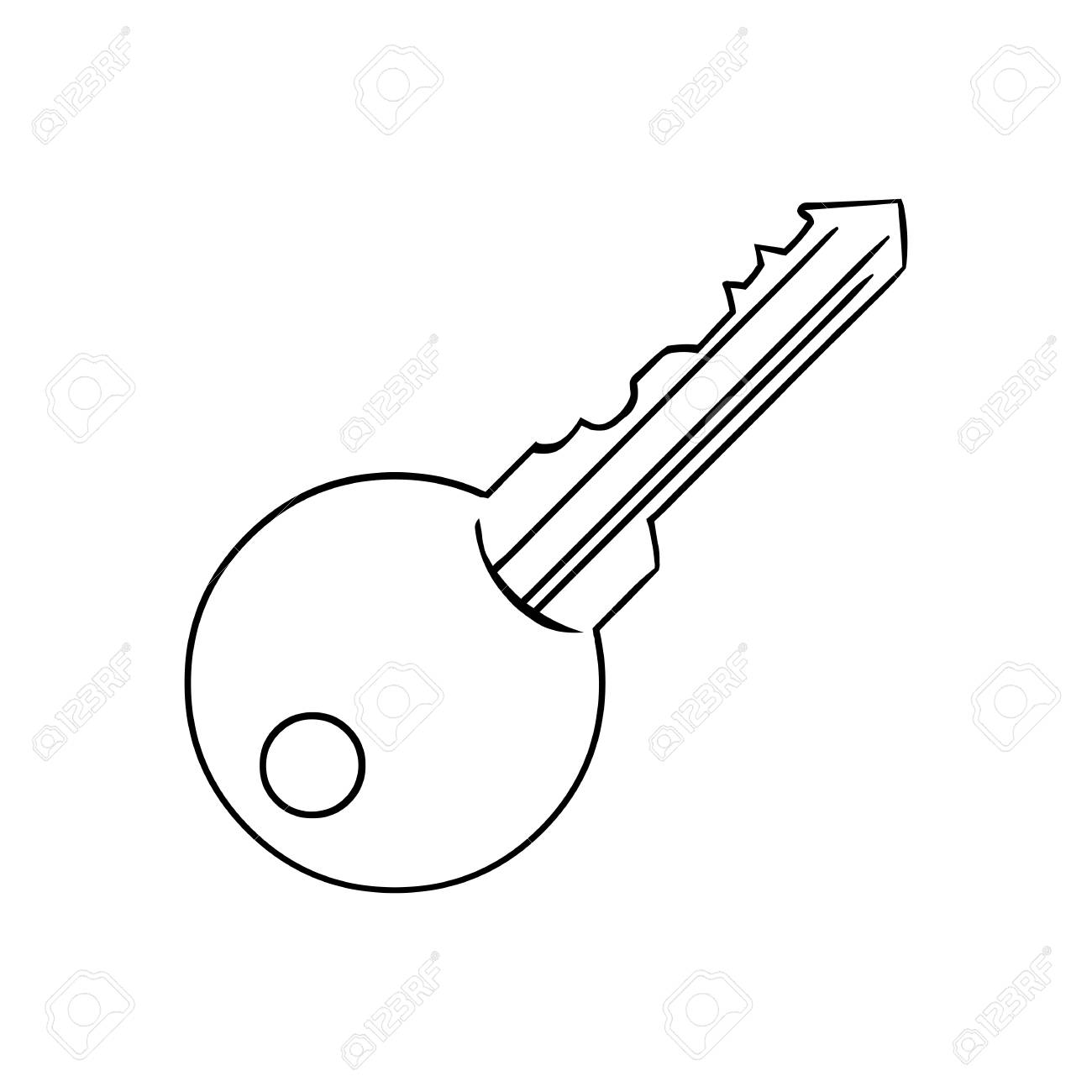clipart key single