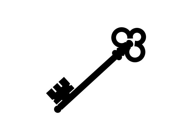 clipart key skeleton key
