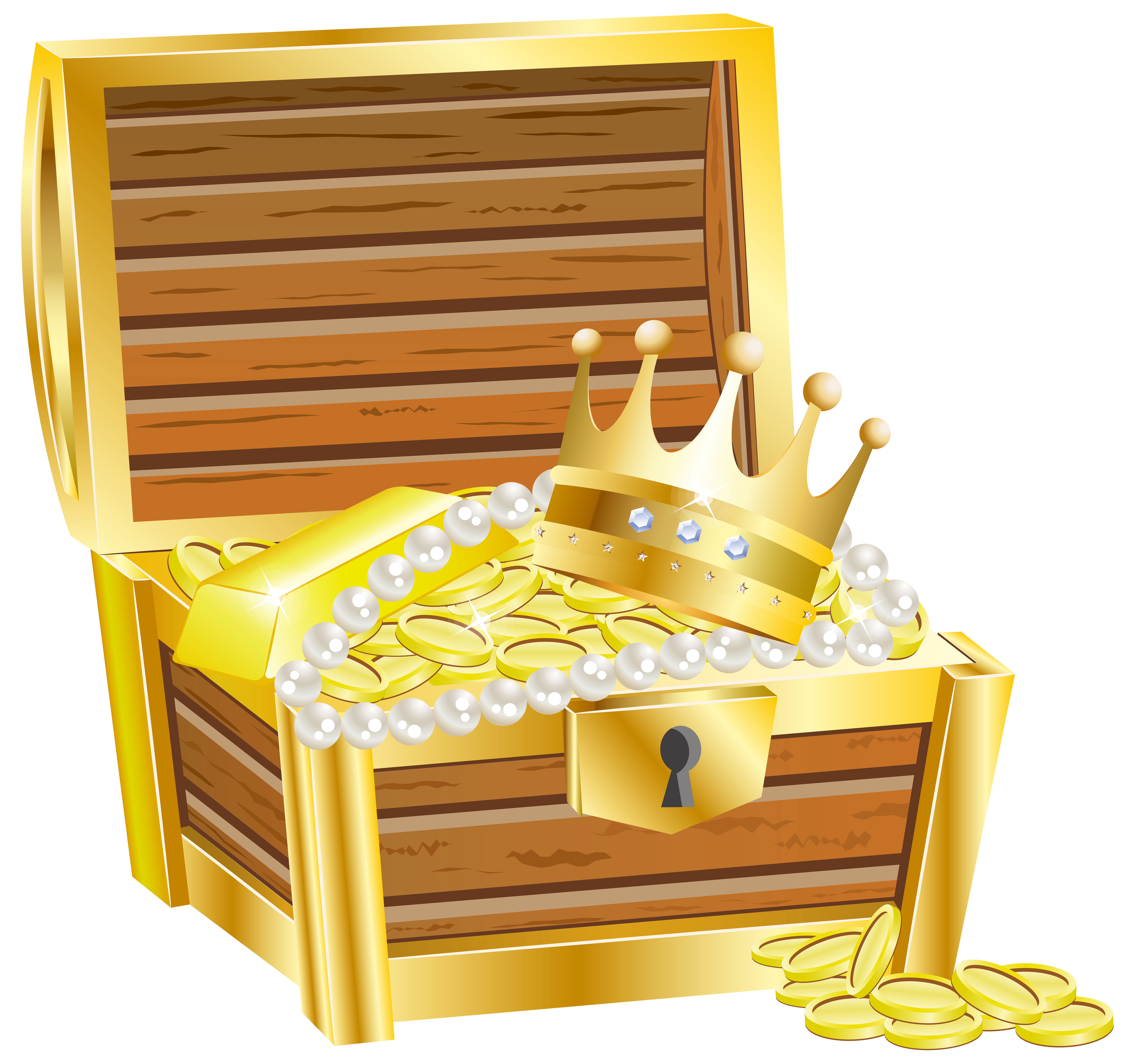 With gold transparent png. Island clipart treasure chest