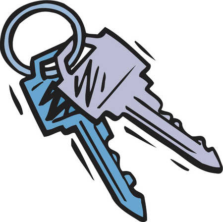 clipart key two key