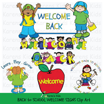 clipart kid back to school