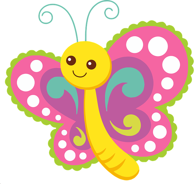 clipart kid butterfly