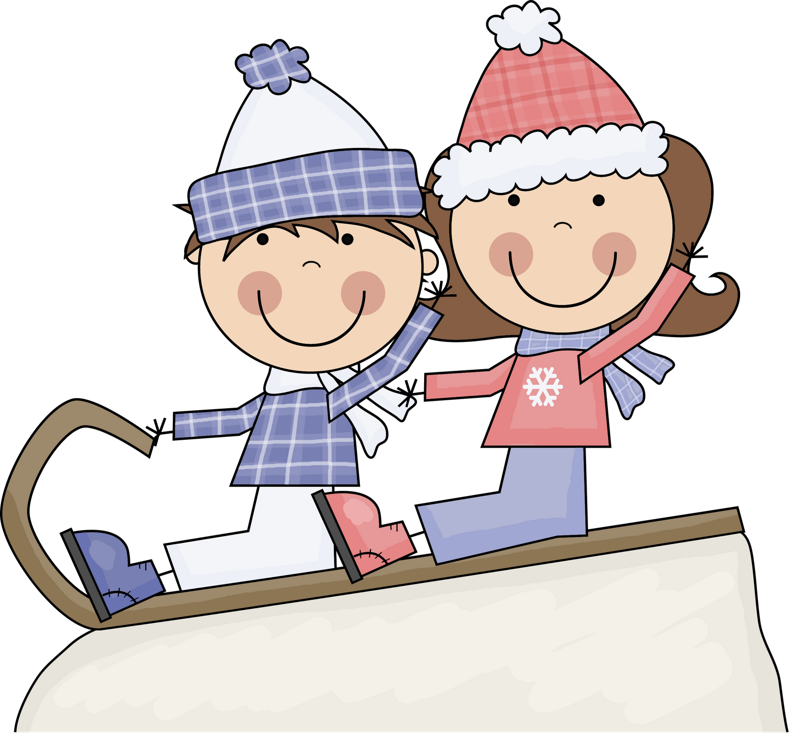  collection of kids. Sleigh clipart kid