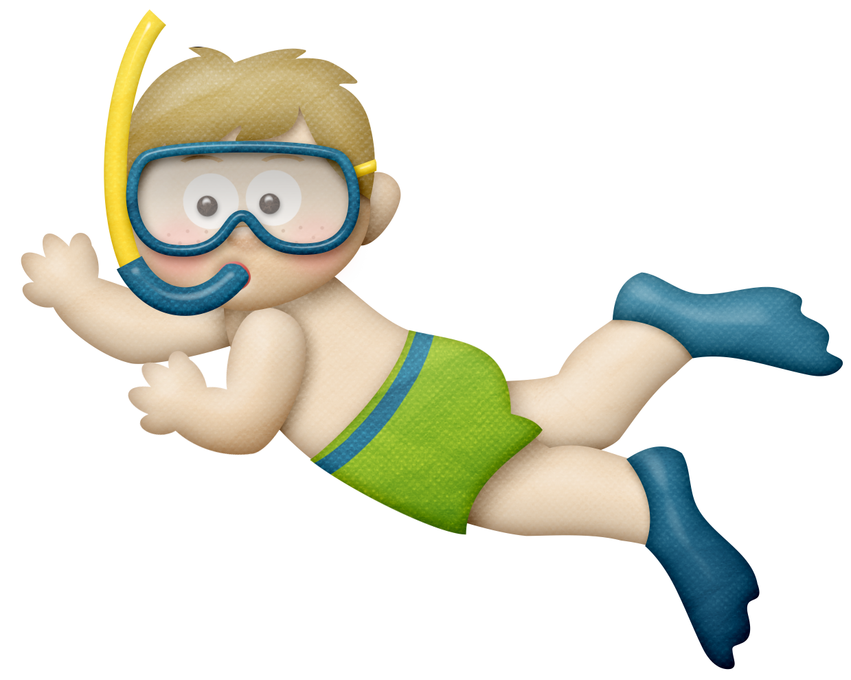 clipart kid diving