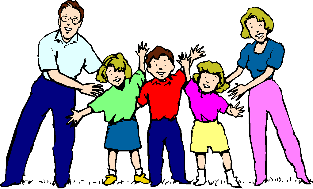  collection of members. Young clipart family five