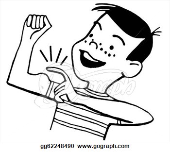 clipart kid muscle