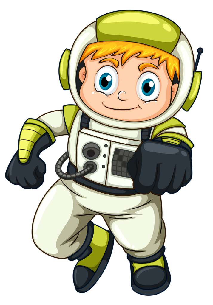 clipart kid outer space