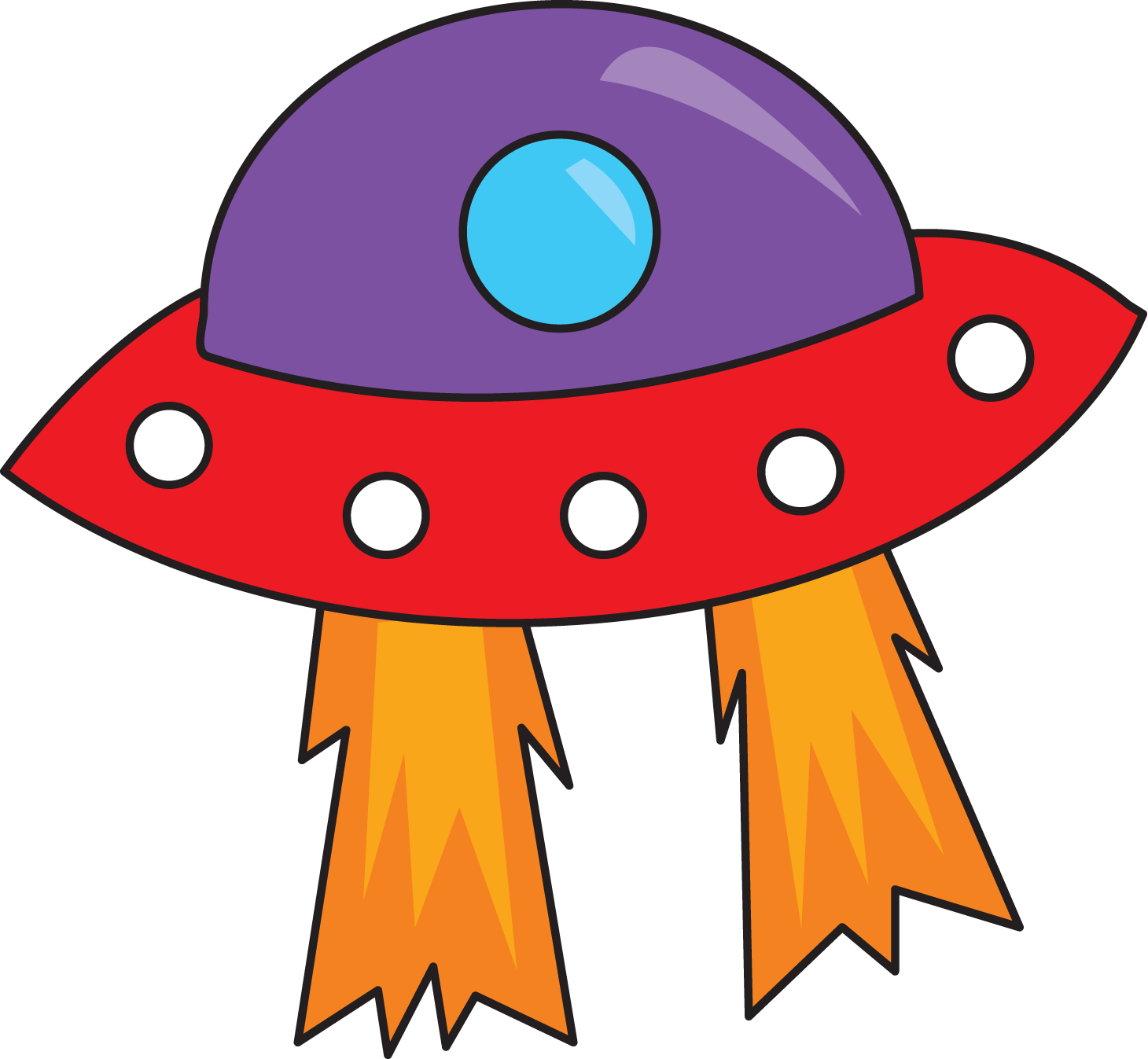  collection of space. Ufo clipart blank background