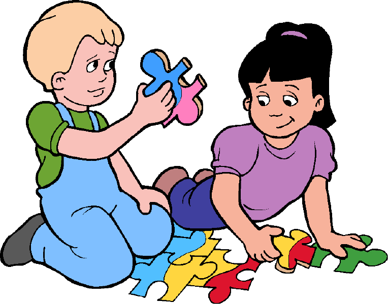 clipart kid puzzle
