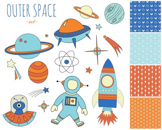 clipart kid space