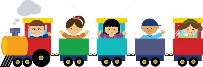 clipart train children's