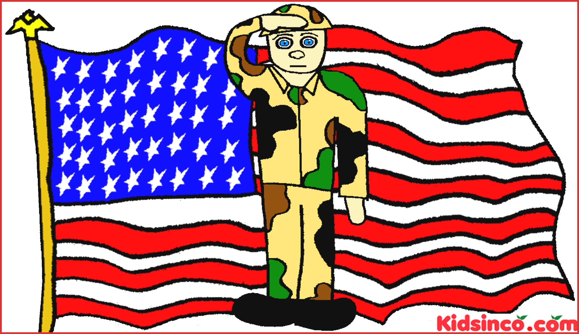 flags clipart memorial day
