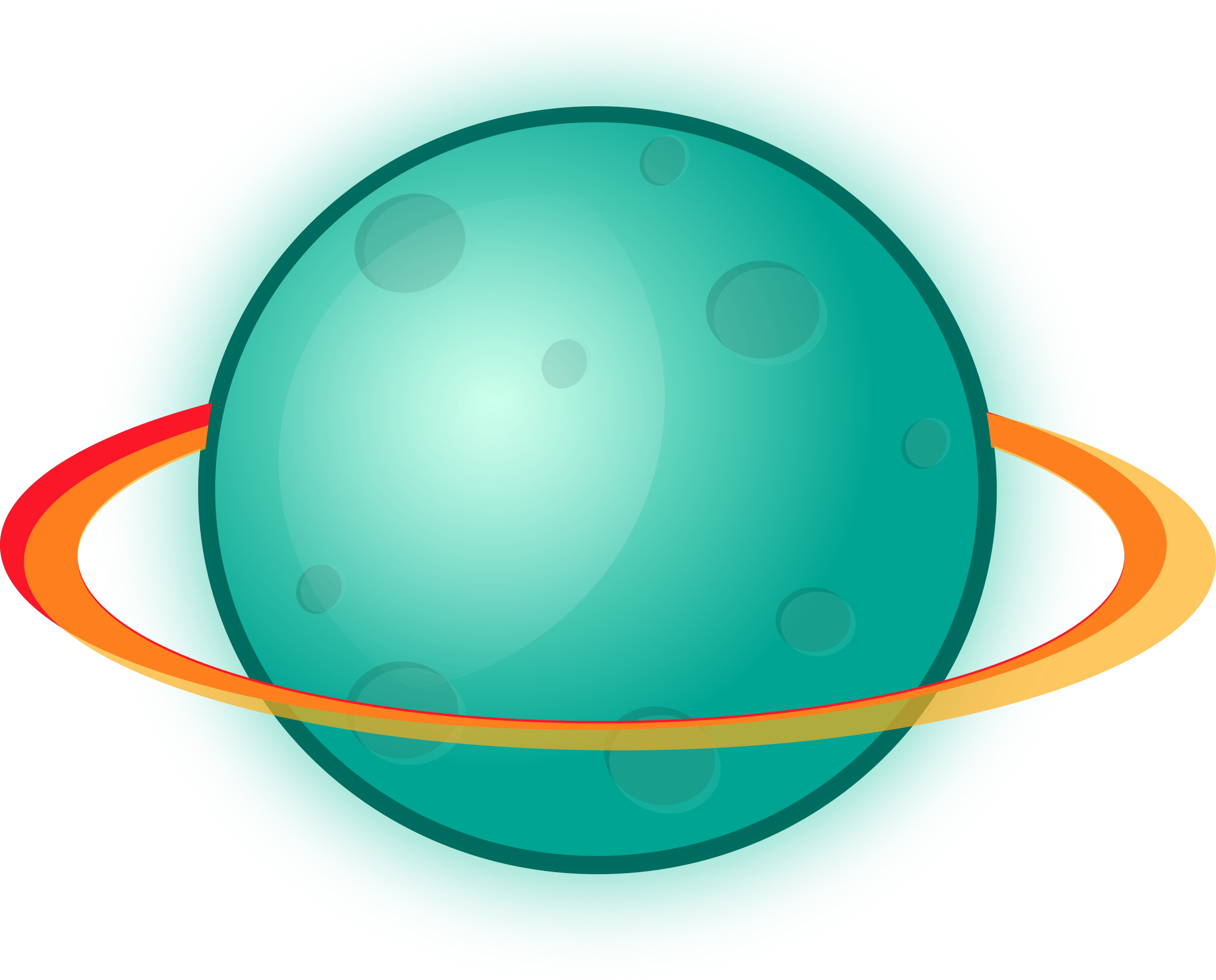 With rings by magnesus. Cute clipart planet