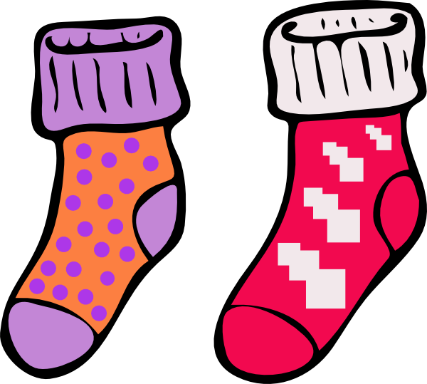 purple clipart socks