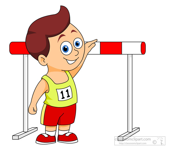 track clipart kid