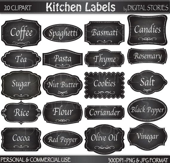 clipart kitchen label