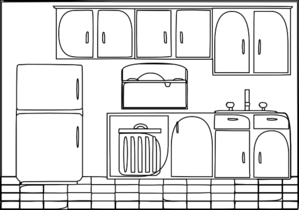 clipart kitchen outline