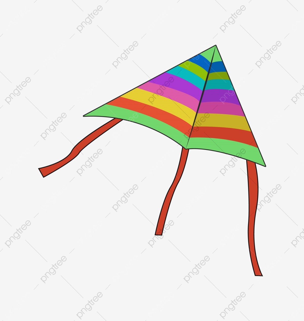 Colored kites flying hand. Clipart kite beautiful