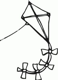 kite clipart sketches