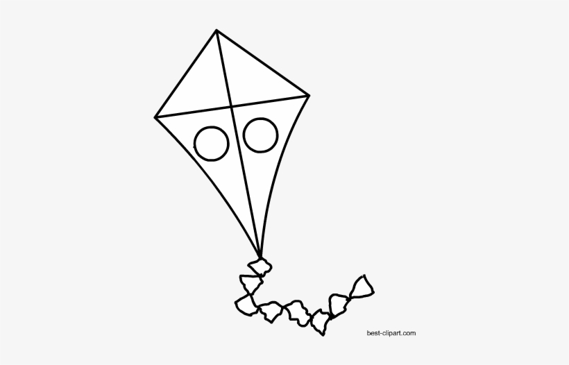 outlined kite clipart