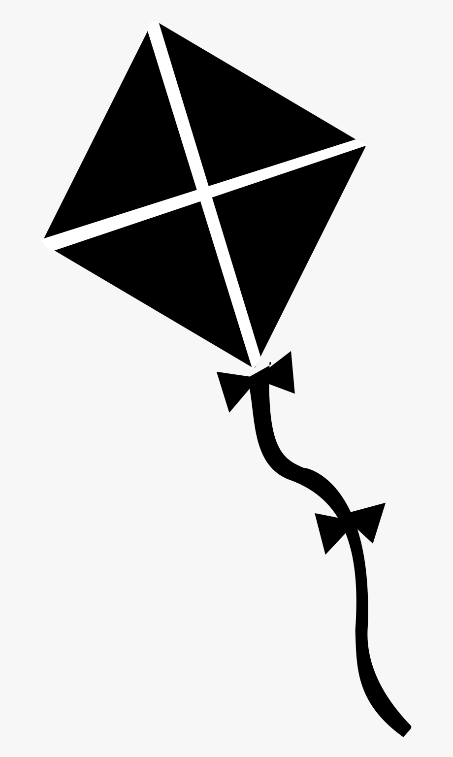 clipart kite black and white