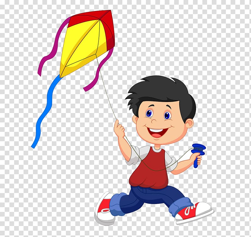 kite clipart boy holding