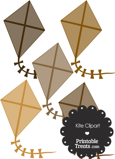 kite clipart brown