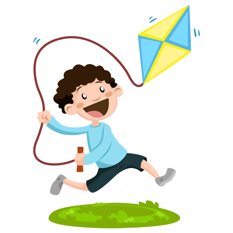 clipart kite cartoon character