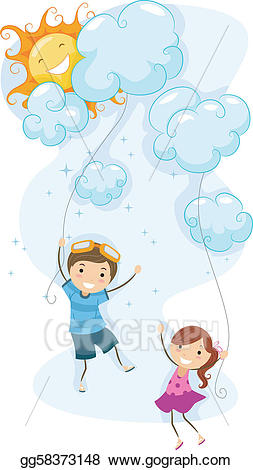 Clipart kite cloud. Vector stock kites illustration