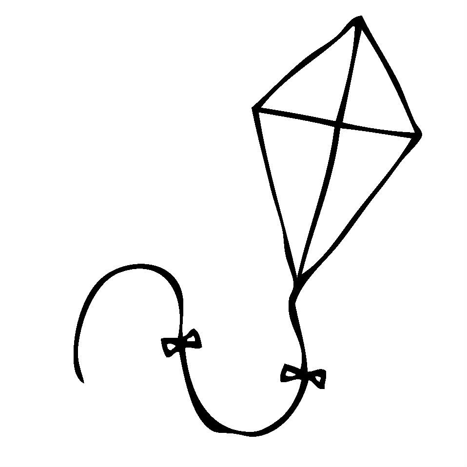 kite clipart draw
