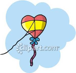 Shaped royalty free picture. Clipart kite heart