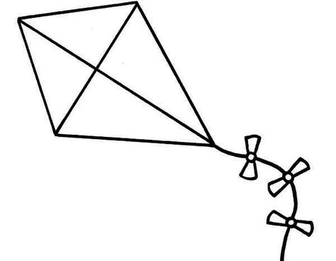 clipart kite kite outline
