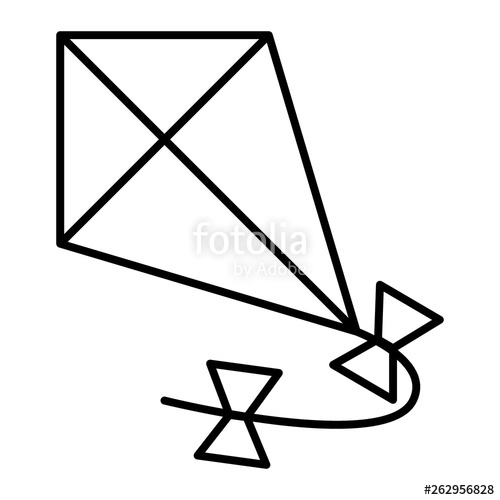 Line drawing free download. Clipart kite kite string