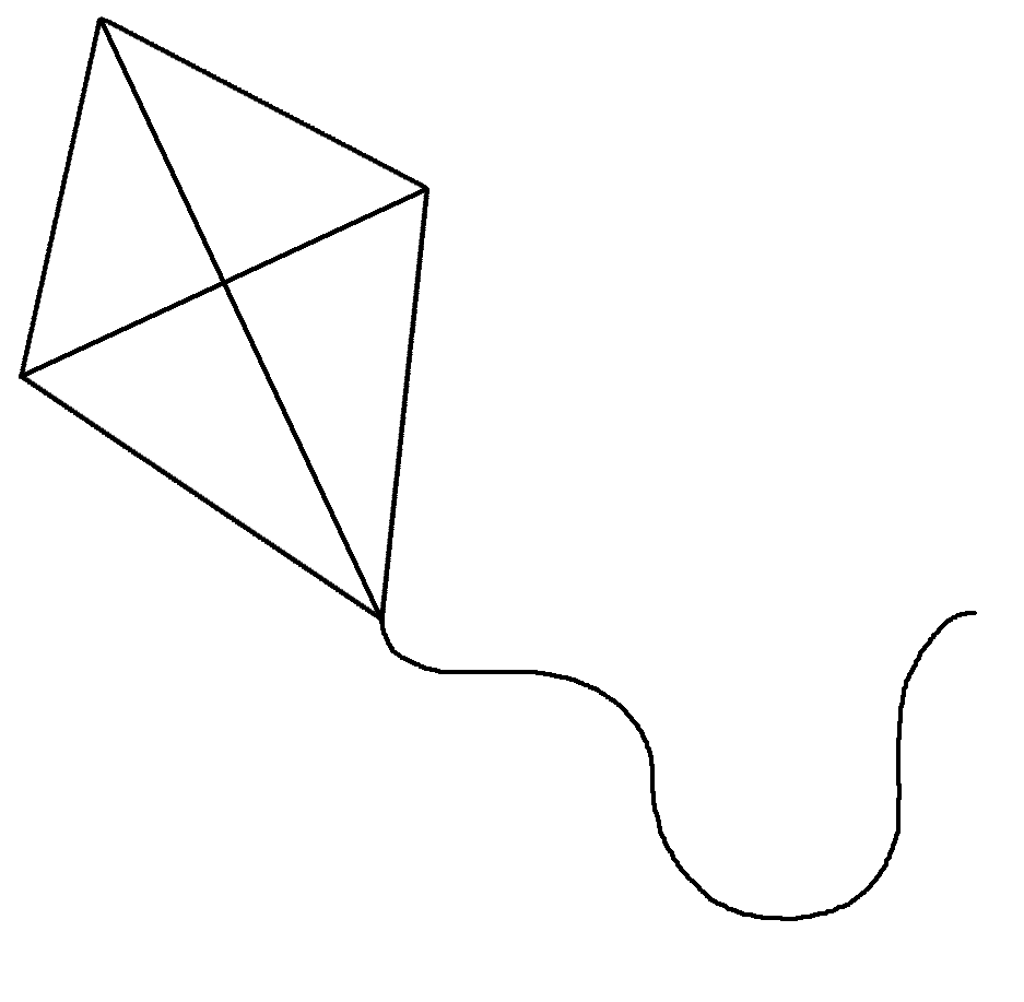 clipart kite kiteblack