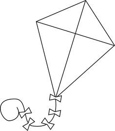 clipart kite kiteblack