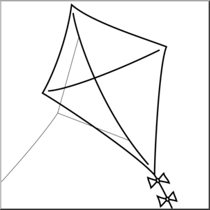 clipart kite line art