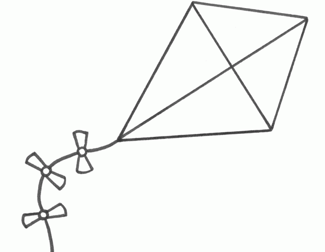 clipart kite line art
