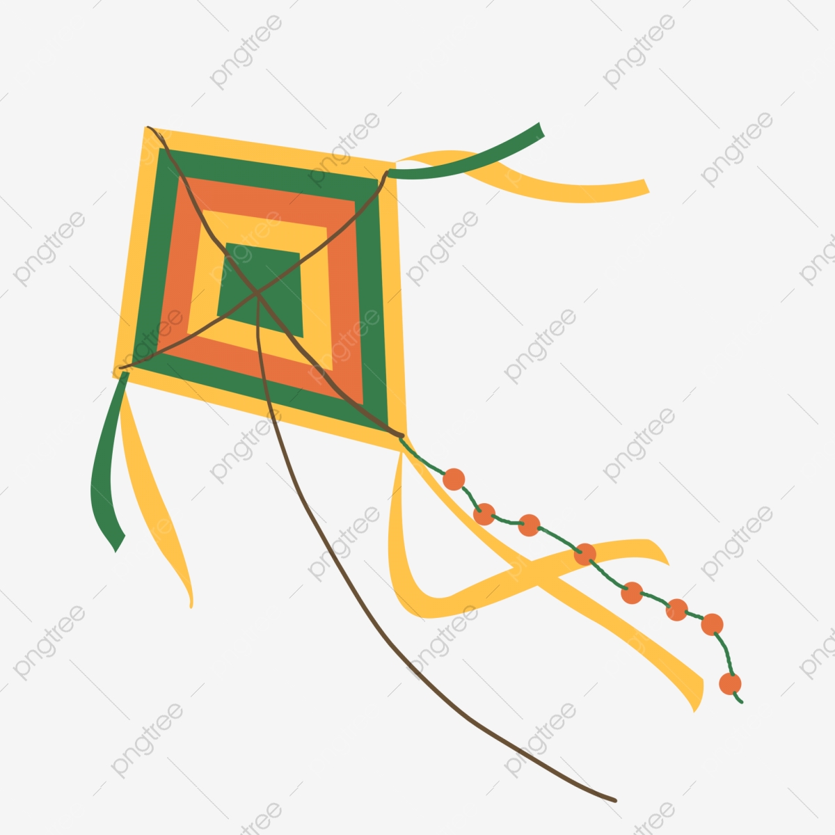 clipart kite long tail