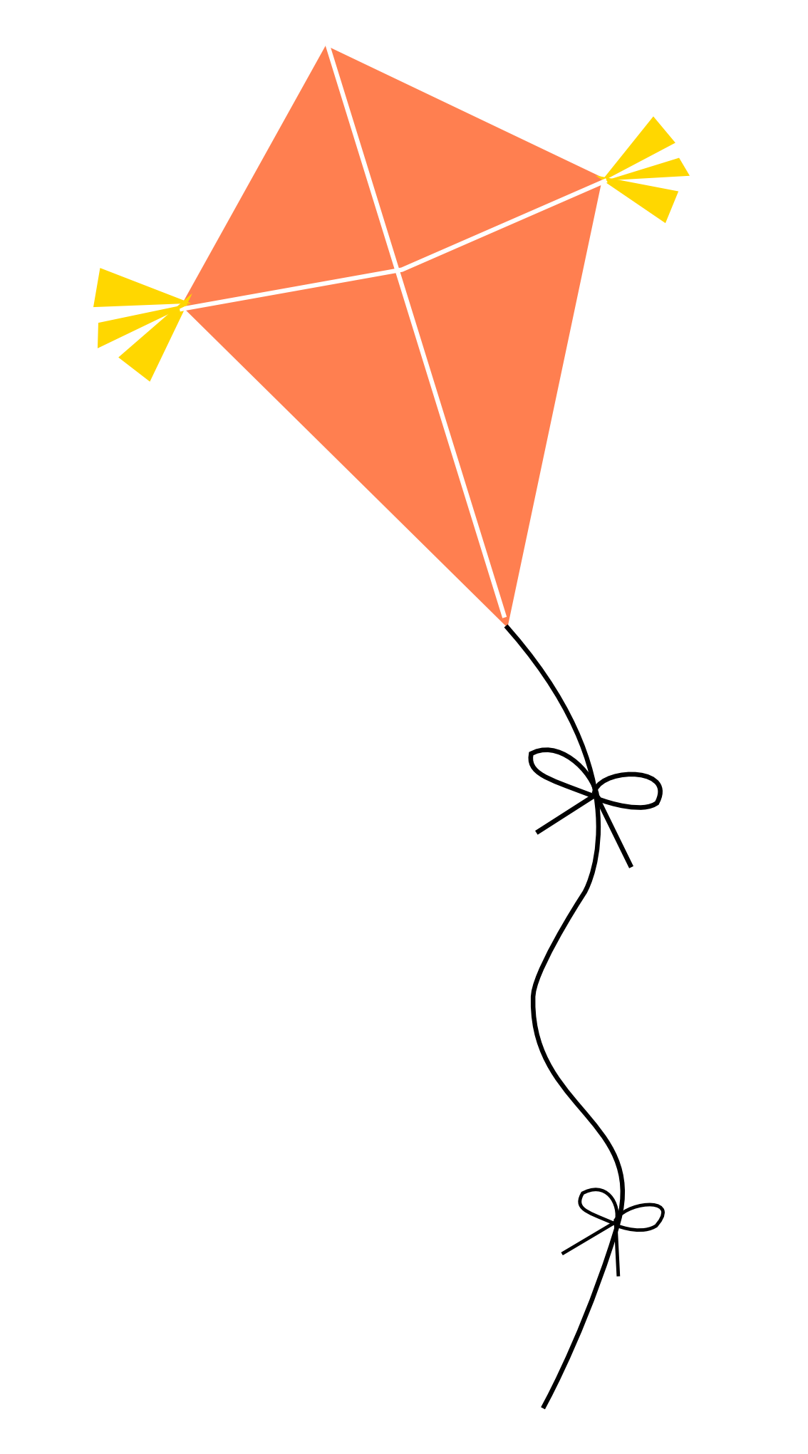 orange clipart kite