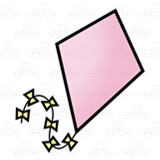 clipart kite pink