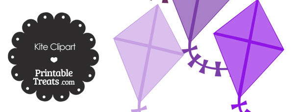 clipart kite purple