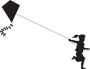 clipart kite silhouette
