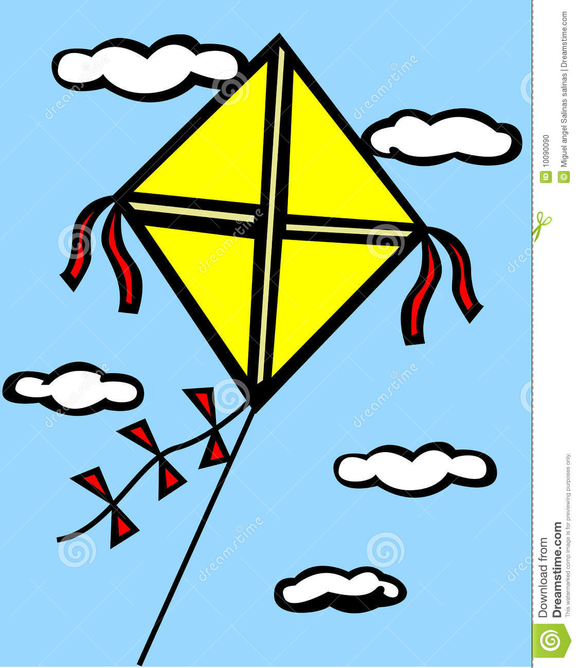 clipart kite sky clipart