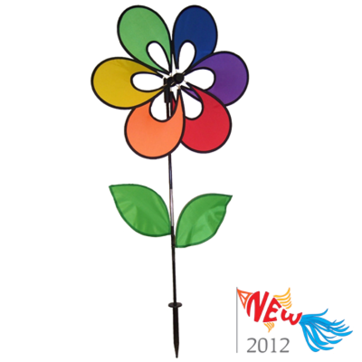 Rainbow flower spinner shop. Clipart kite stem