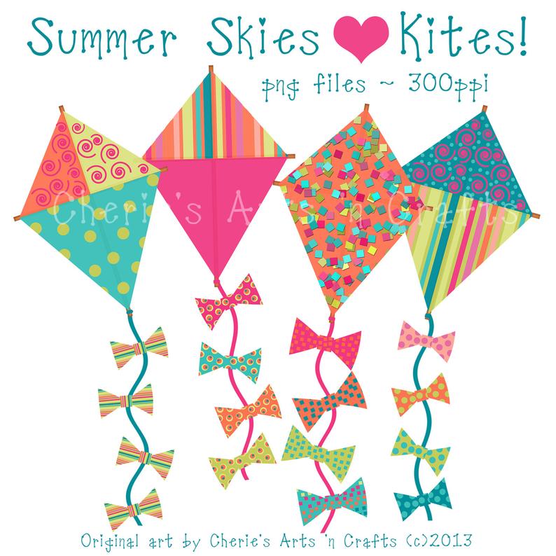 clipart kite summer