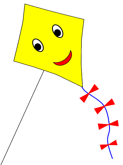 clipart kite yellow