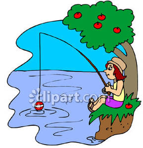 clipart lake fishing lake