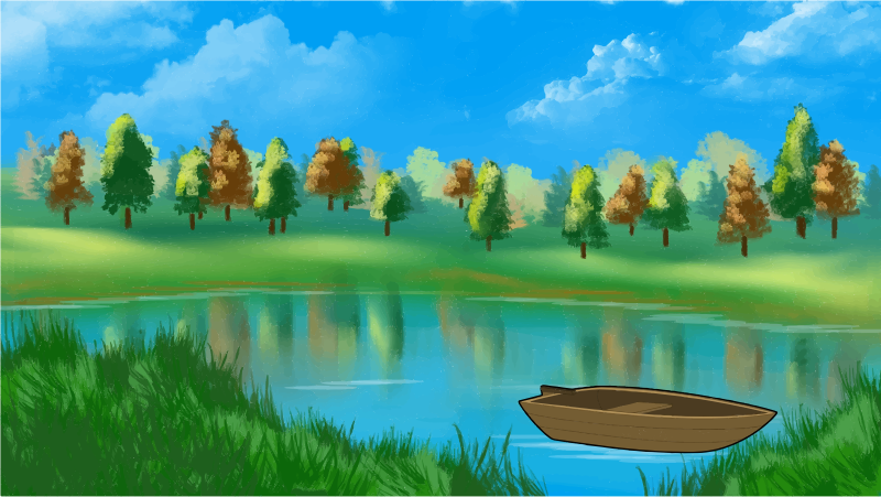 lake clipart landscape painting